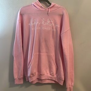 BABY PINK ALPHA DELTA PI HOODIE
